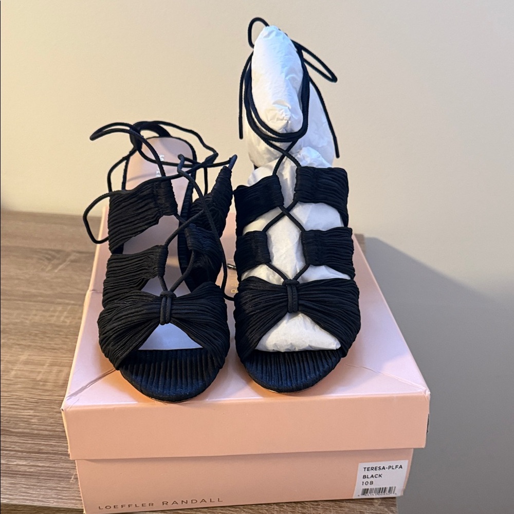 Loeffler Randall Black Bow Heels